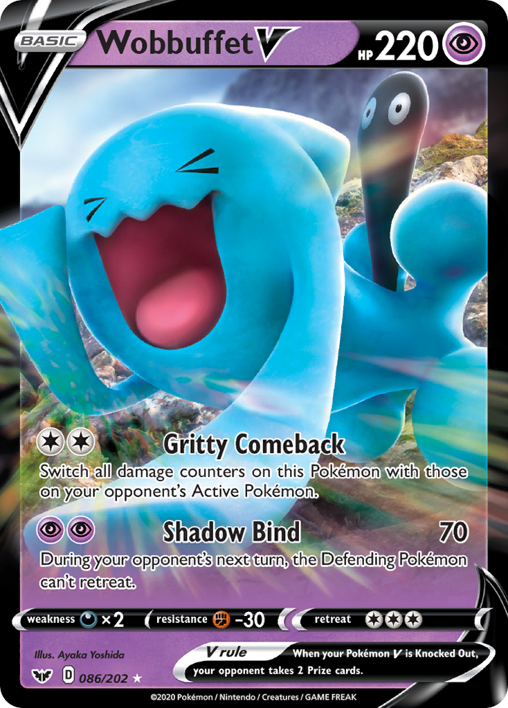 Wobbuffet V (086/202) [Sword & Shield: Base Set] | Tabernacle Games