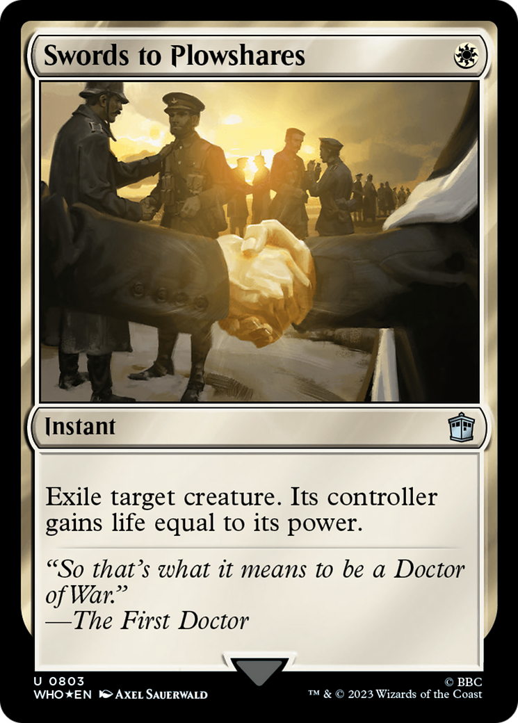 Swords to Plowshares (Surge Foil) [Doctor Who] | Tabernacle Games