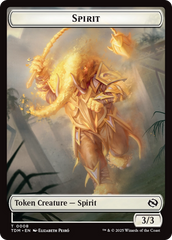 Spirit (0008) // Spirit (0009) Double-Sided Token [Tarkir: Dragonstorm Tokens] | Tabernacle Games