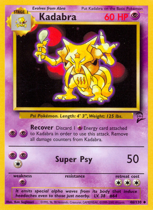Kadabra (46/130) [Base Set 2] | Tabernacle Games