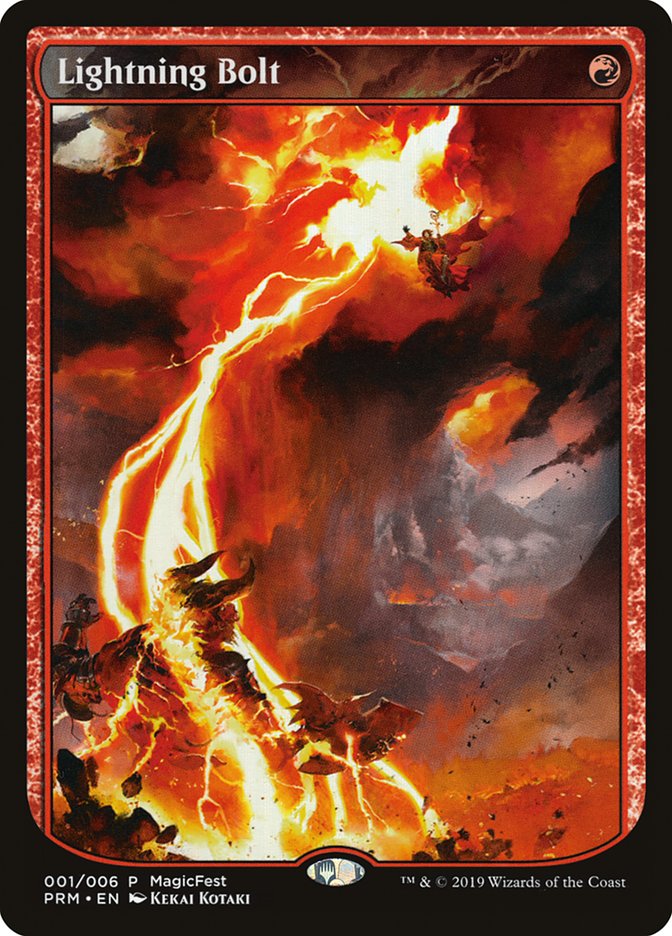 Lightning Bolt (Textless) [MagicFest 2019] | Tabernacle Games