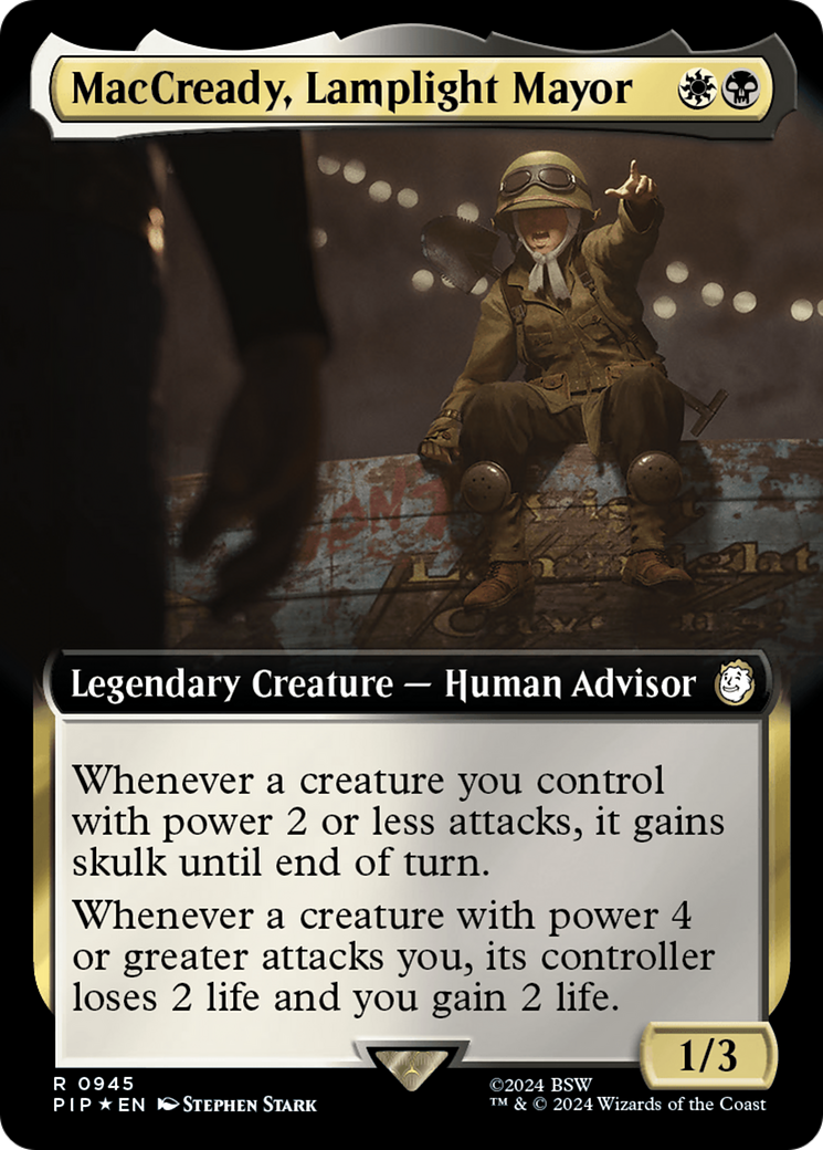 MacCready, Lamplight Mayor (Extended Art) (Surge Foil) [Fallout] | Tabernacle Games