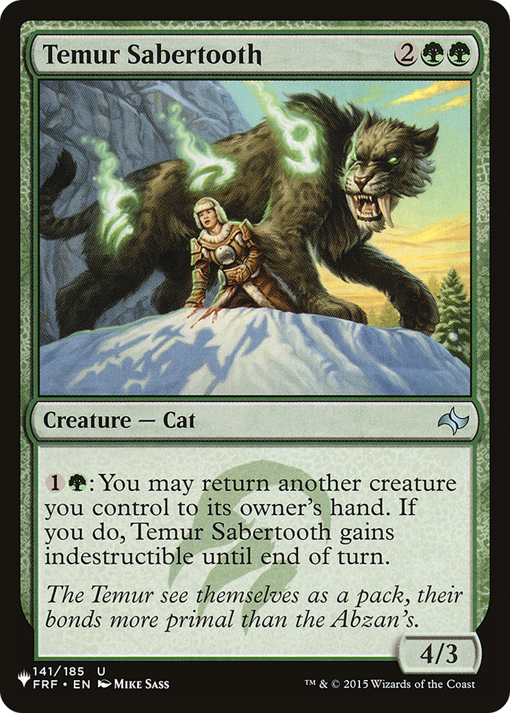 Temur Sabertooth [The List] | Tabernacle Games