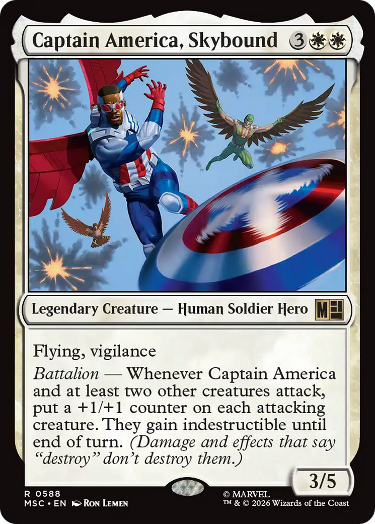 Captain America, Skybound [Marvel Super Heroes Commander] | Tabernacle Games