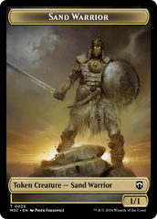 Marit Lage // Sand Warrior Double-Sided Token [Modern Horizons 3 Commander Tokens] | Tabernacle Games