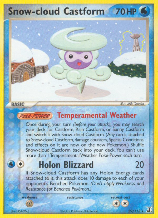 Snow-cloud Castform (29/113) [EX: Delta Species] | Tabernacle Games
