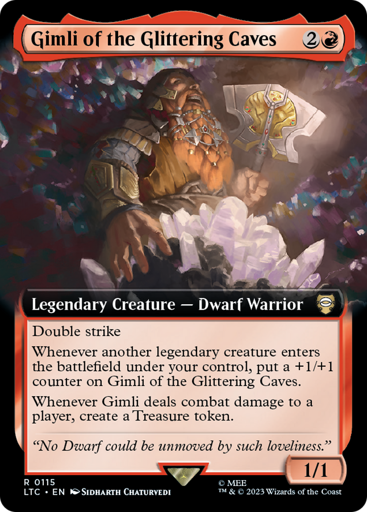 Gimli of the Glittering Caves (Extended Art) [The Lord of the Rings: Tales of Middle-Earth Commander] | Tabernacle Games