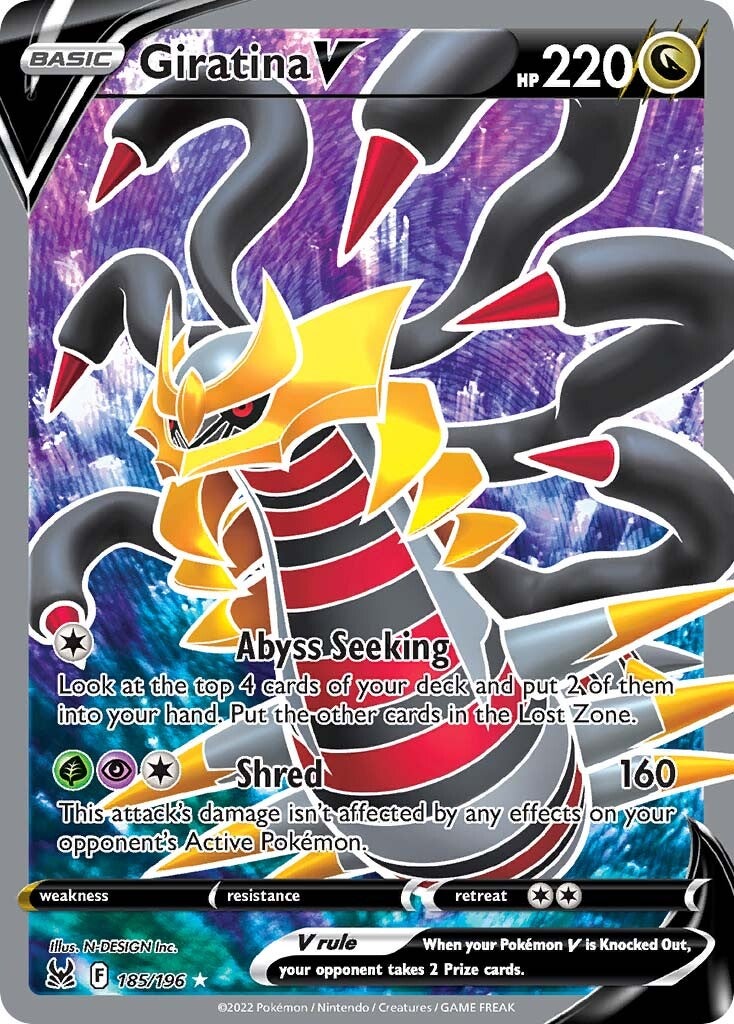 Giratina V (185/196) [Sword & Shield: Lost Origin] | Tabernacle Games