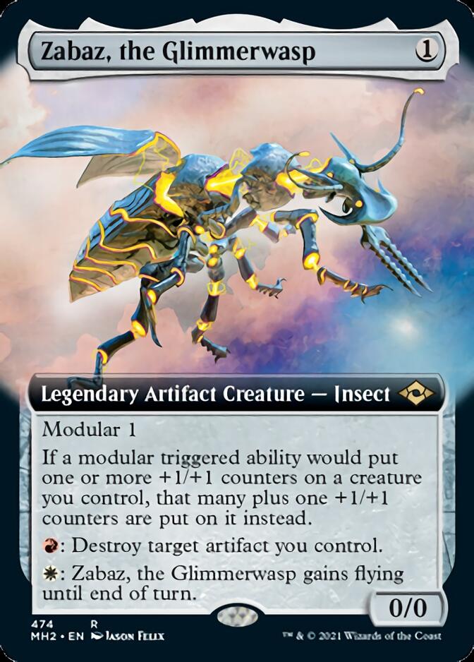 Zabaz, the Glimmerwasp (Extended Art) [Modern Horizons 2] | Tabernacle Games