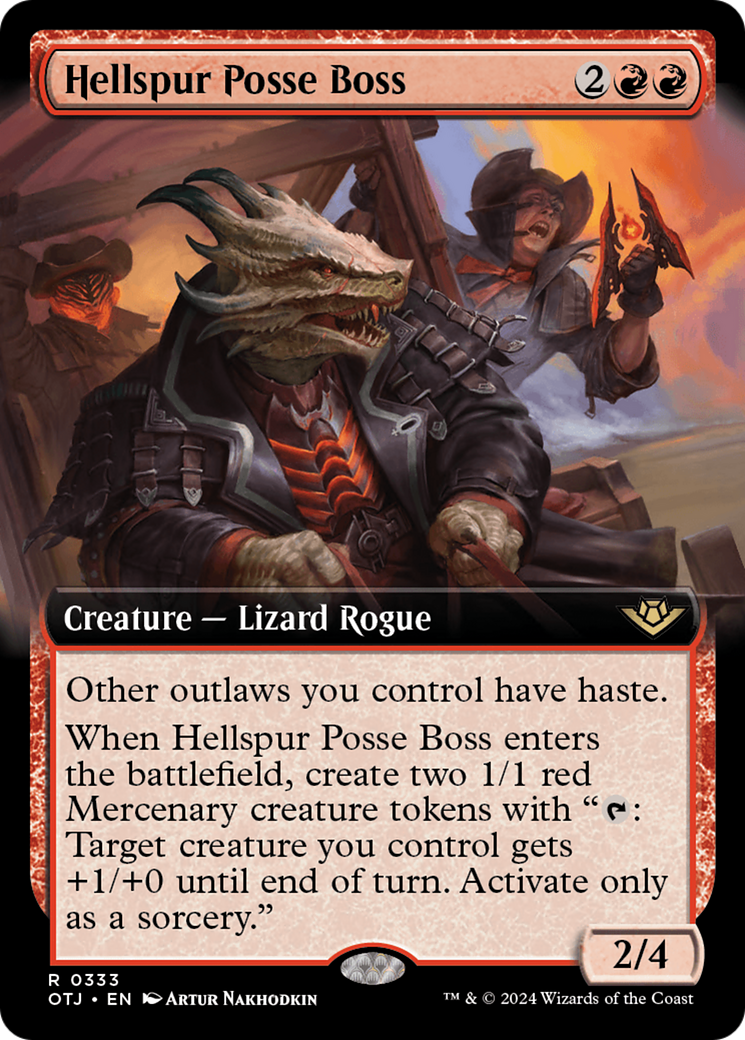 Hellspur Posse Boss (Extended Art) [Outlaws of Thunder Junction] | Tabernacle Games