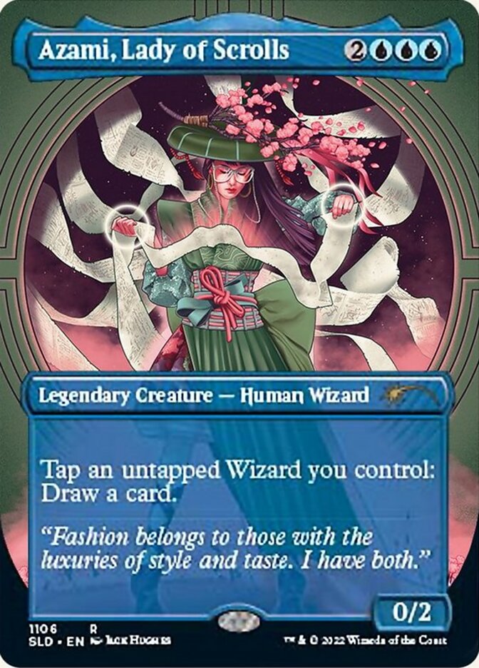 Azami, Lady of Scrolls (Borderless) [Secret Lair Drop Series] | Tabernacle Games