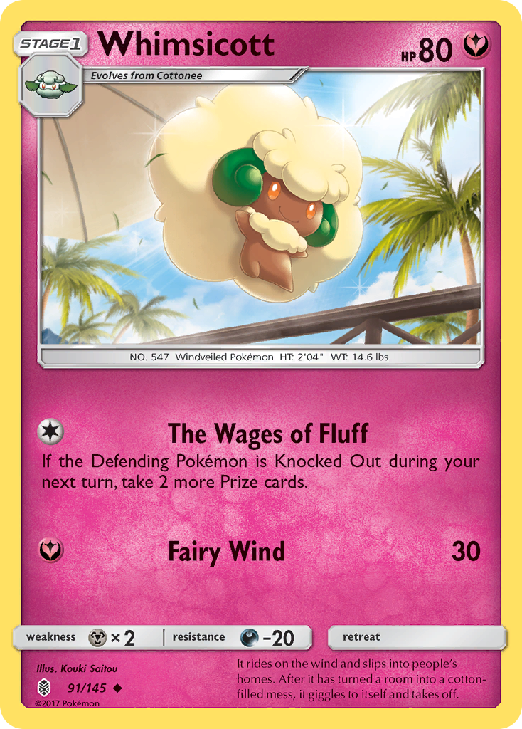 Whimsicott (91/145) [Sun & Moon: Guardians Rising] | Tabernacle Games