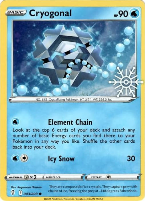 Cryogonal (043/203) (Holiday Calendar) [Sword & Shield: Evolving Skies] | Tabernacle Games