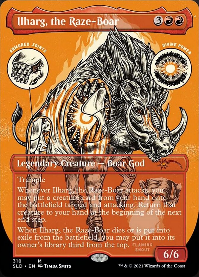 Ilharg, the Raze-Boar (Borderless Foil Etched) [Secret Lair Drop Series] | Tabernacle Games