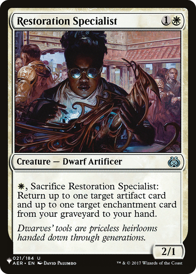 Restoration Specialist [The List Reprints] | Tabernacle Games