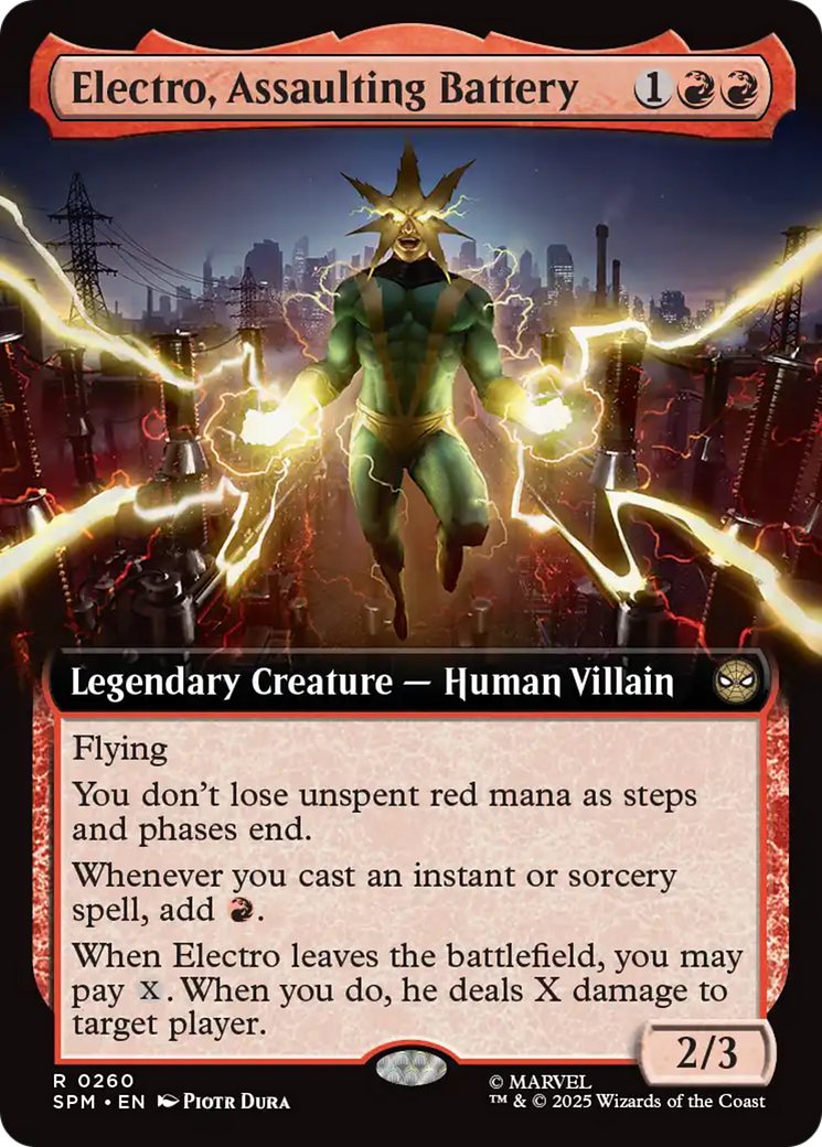 Electro, Assaulting Battery (Extended Art) [Marvel's Spider-Man] | Tabernacle Games