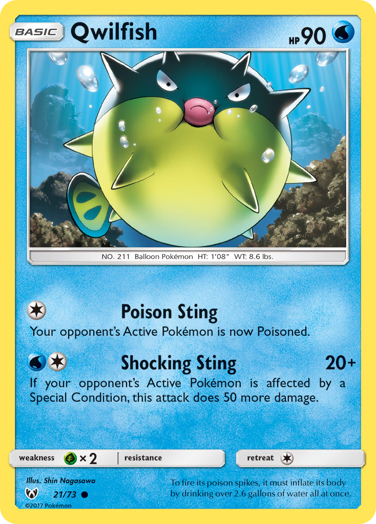 Qwilfish (21/73) [Sun & Moon: Shining Legends] | Tabernacle Games