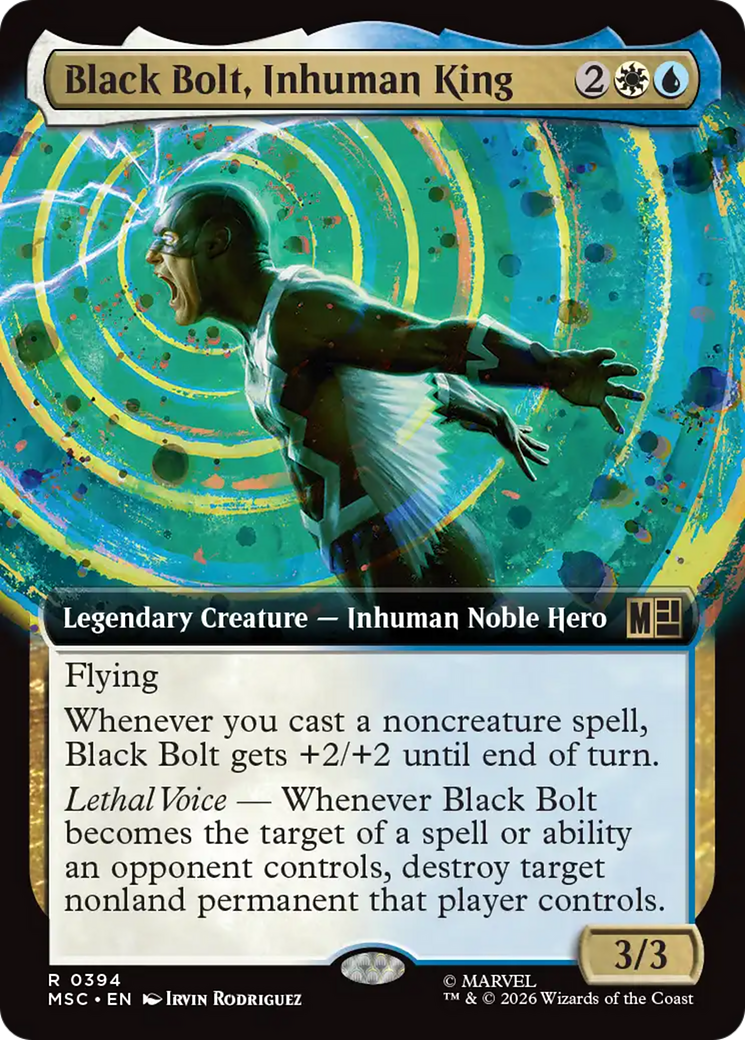 Black Bolt, Inhuman King (Extended Art) [Marvel Super Heroes Commander] | Tabernacle Games