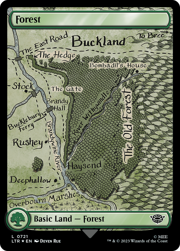 Forest (0721) (Surge Foil) [The Lord of the Rings: Tales of Middle-Earth] | Tabernacle Games