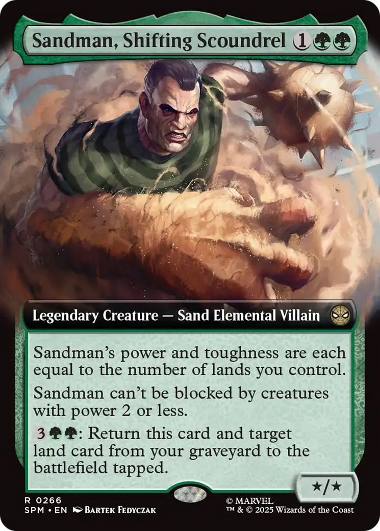 Sandman, Shifting Scoundrel (Extended Art) [Marvel's Spider-Man] | Tabernacle Games