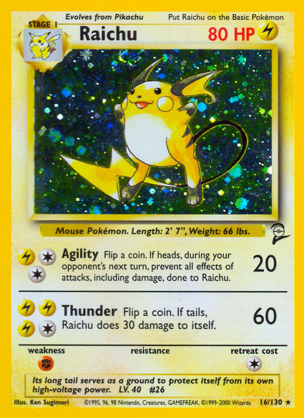 Raichu (16/130) [Base Set 2] | Tabernacle Games