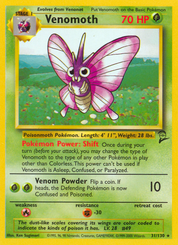 Venomoth (31/130) [Base Set 2] | Tabernacle Games
