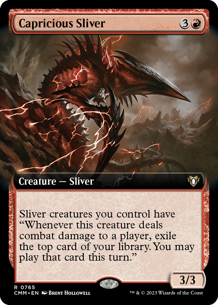 Capricious Sliver (Extended Art) [Commander Masters] | Tabernacle Games