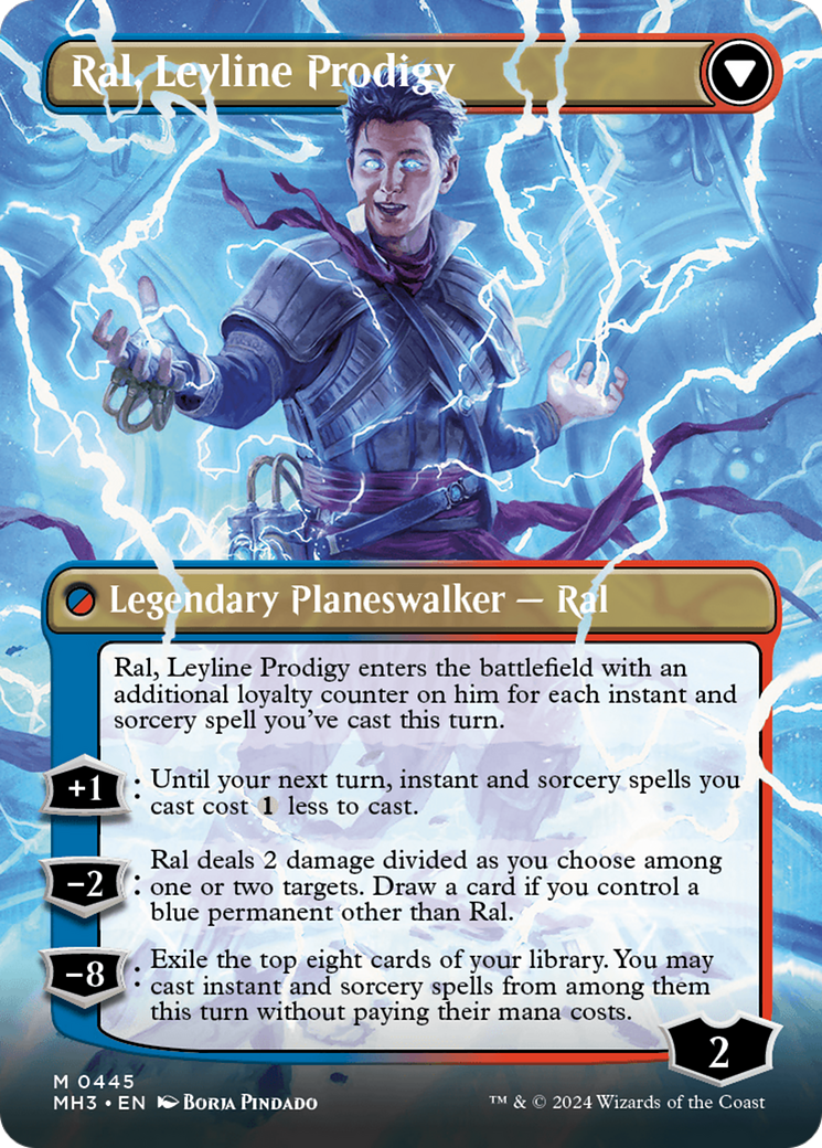 Ral, Monsoon Mage // Ral, Leyline Prodigy (Borderless) [Modern Horizons 3] | Tabernacle Games