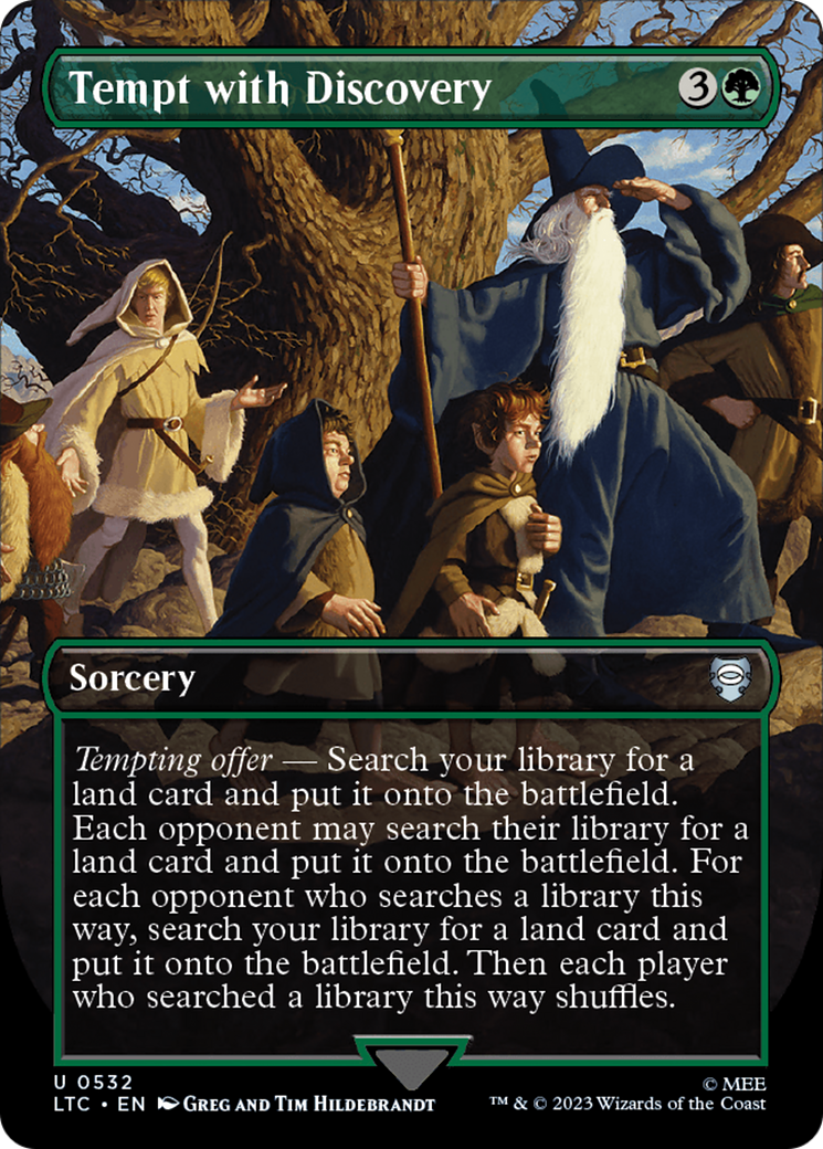 Tempt with Discovery (Borderless) [The Lord of the Rings: Tales of Middle-Earth Commander] | Tabernacle Games