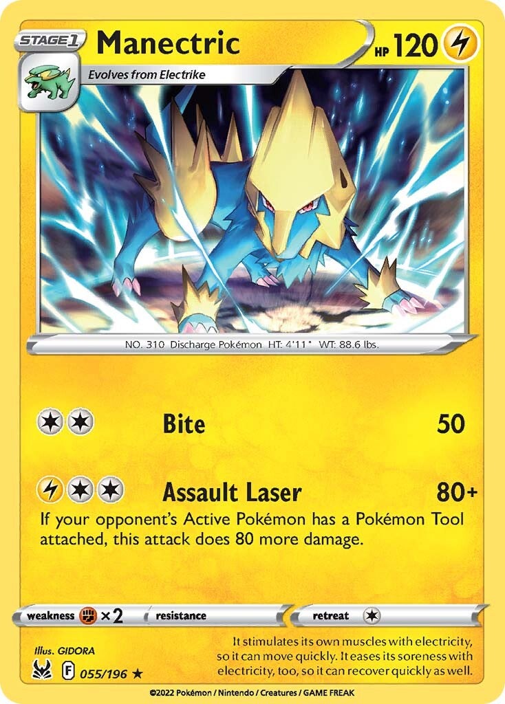 Manectric (055/196) [Sword & Shield: Lost Origin] | Tabernacle Games