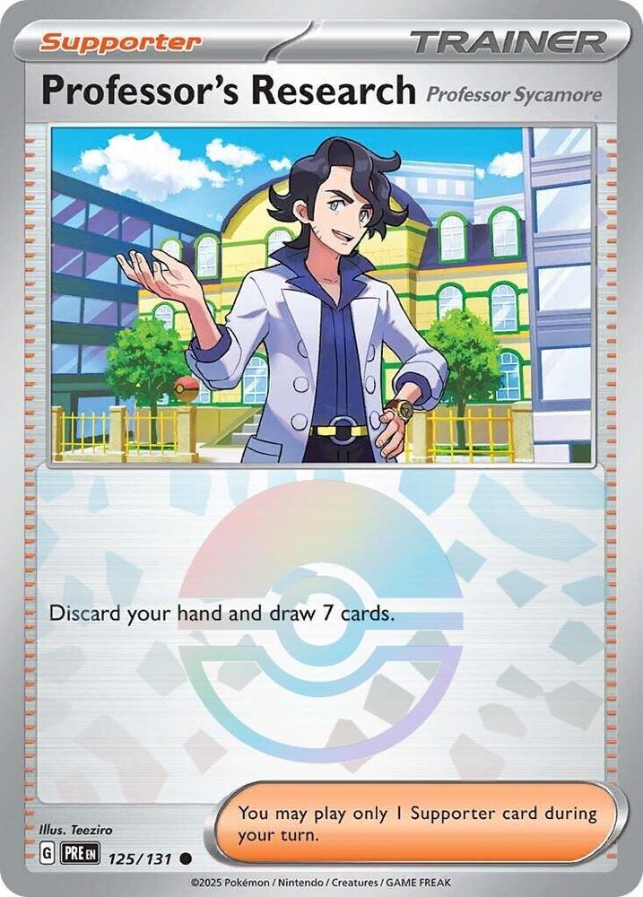 Professor's Research (125/131) [Professor Sycamore] (Poke Ball Pattern) [Scarlet & Violet: Prismatic Evolutions] | Tabernacle Games