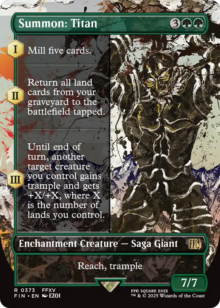 Summon: Titan (Borderless) [FINAL FANTASY] | Tabernacle Games
