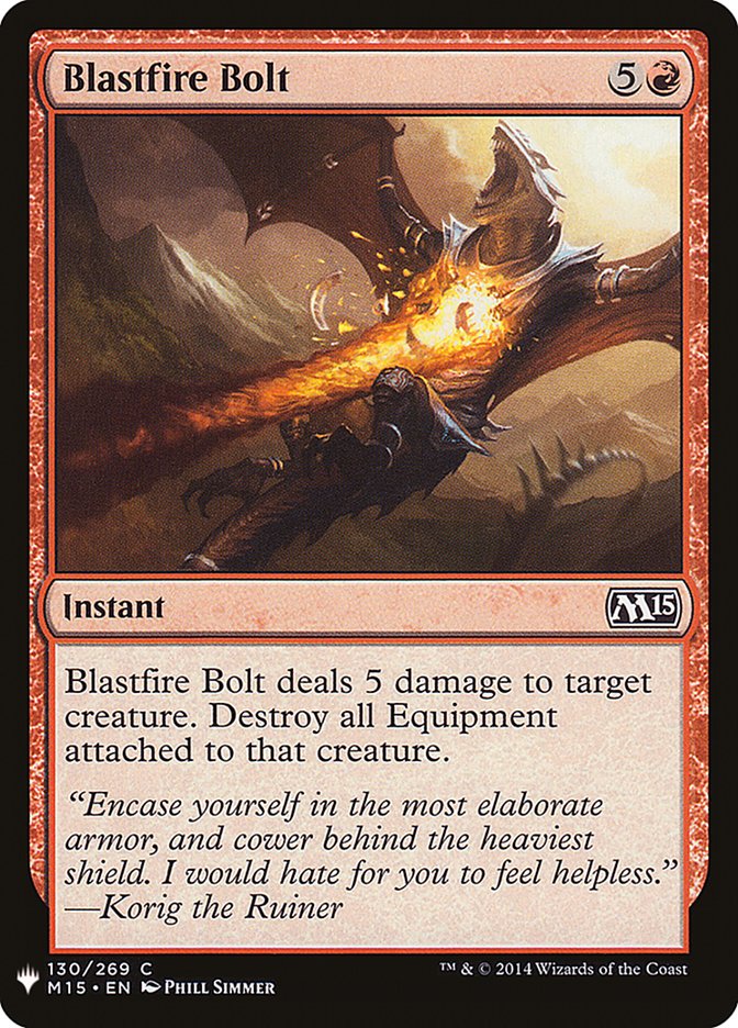Blastfire Bolt [Mystery Booster] | Tabernacle Games
