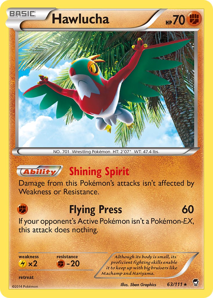 Hawlucha (63/111) (Cosmos Holo) (Blister Exclusive) [XY: Furious Fists] | Tabernacle Games