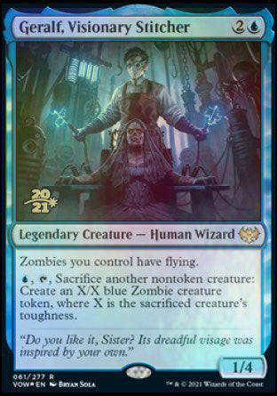 Geralf, Visionary Stitcher [Innistrad: Crimson Vow Prerelease Promos] | Tabernacle Games