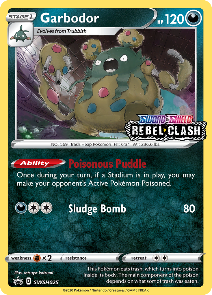 Garbodor (SWSH025) (Prerelease Promo) [Sword & Shield: Black Star Promos] | Tabernacle Games