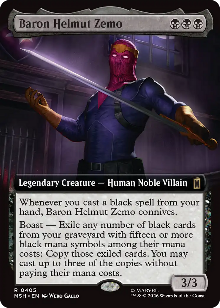 Baron Helmut Zemo (Extended Art) [Marvel Super Heroes] | Tabernacle Games