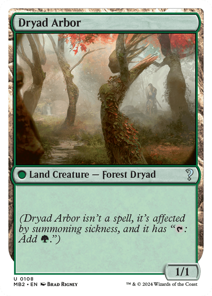 Dryad Arbor (White Border) [Mystery Booster 2] | Tabernacle Games