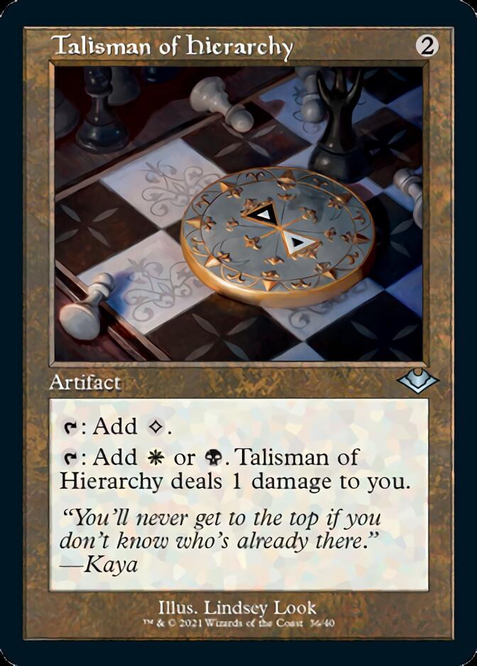 Talisman of Hierarchy (Retro Foil Etched) [Modern Horizons] | Tabernacle Games