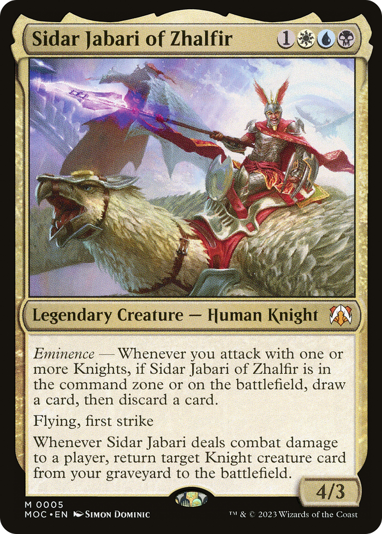 Sidar Jabari of Zhalfir [March of the Machine Commander] | Tabernacle Games