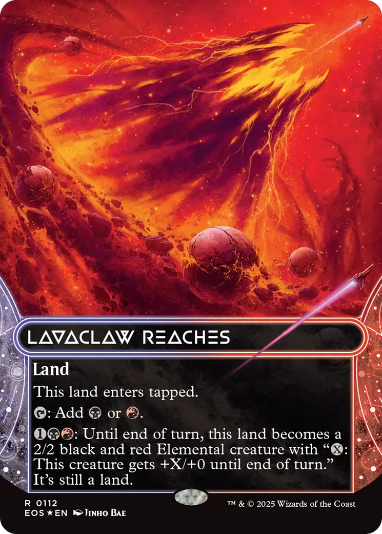 Lavaclaw Reaches (0112) (Borderless) (Galaxy Foil) [Edge of Eternities: Stellar Sights] | Tabernacle Games