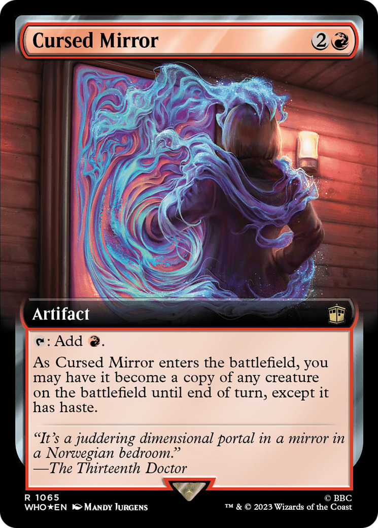 Cursed Mirror (Extended Art) (Surge Foil) [Doctor Who] | Tabernacle Games