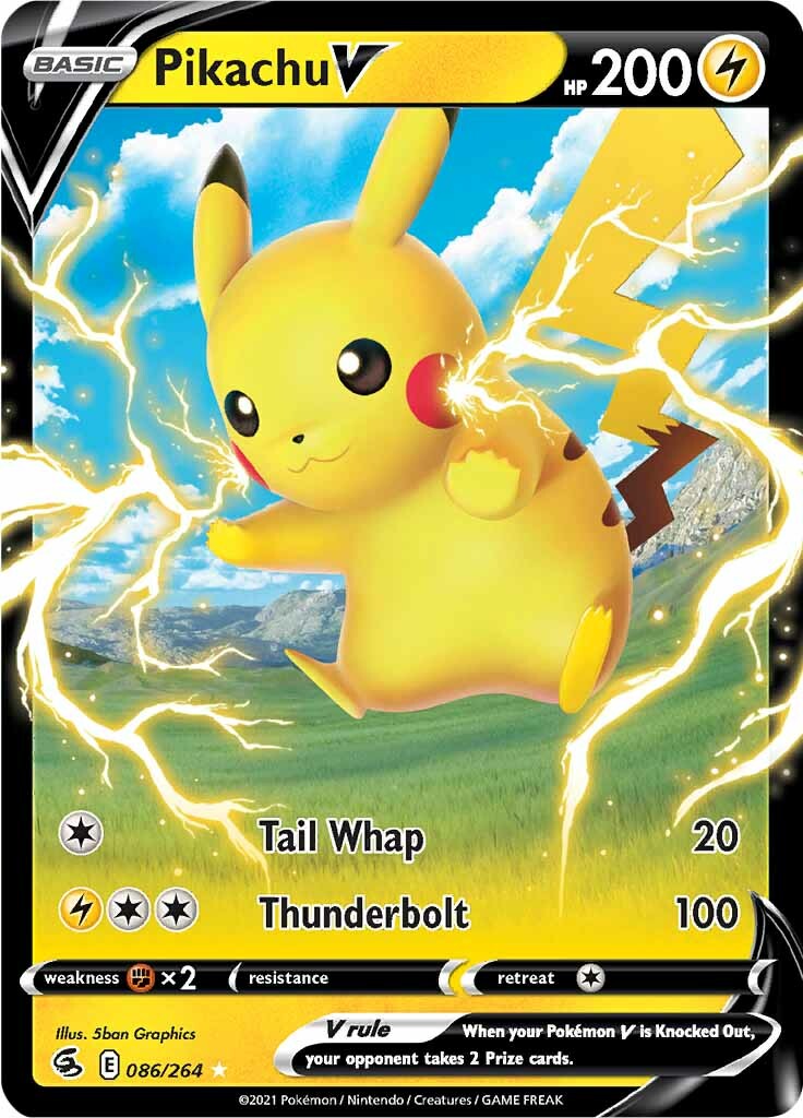 Pikachu V (086/264) [Sword & Shield: Fusion Strike] | Tabernacle Games