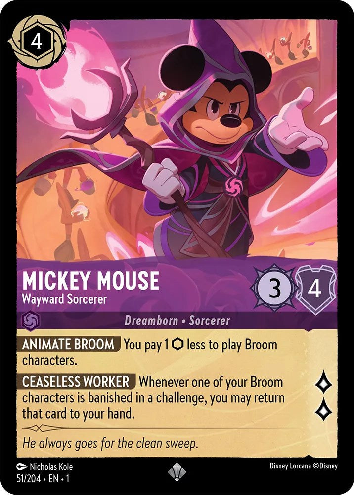 Mickey Mouse - Wayward Sorcerer (51/204) [The First Chapter] | Tabernacle Games