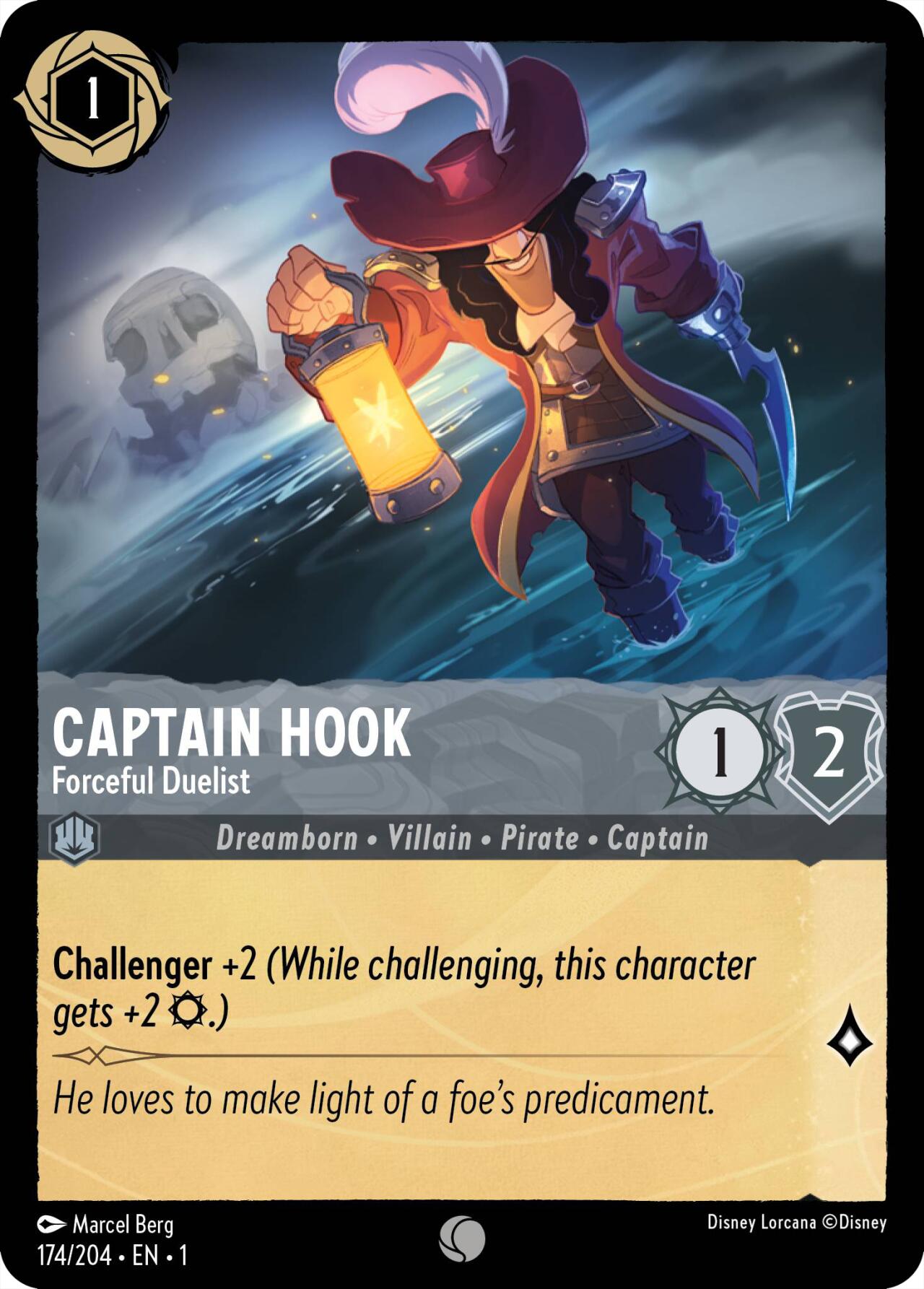 Captain Hook - Forceful Duelist (174/204) [The First Chapter] | Tabernacle Games