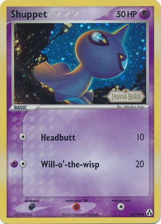 Shuppet (63/92) (Stamped) [EX: Legend Maker] | Tabernacle Games