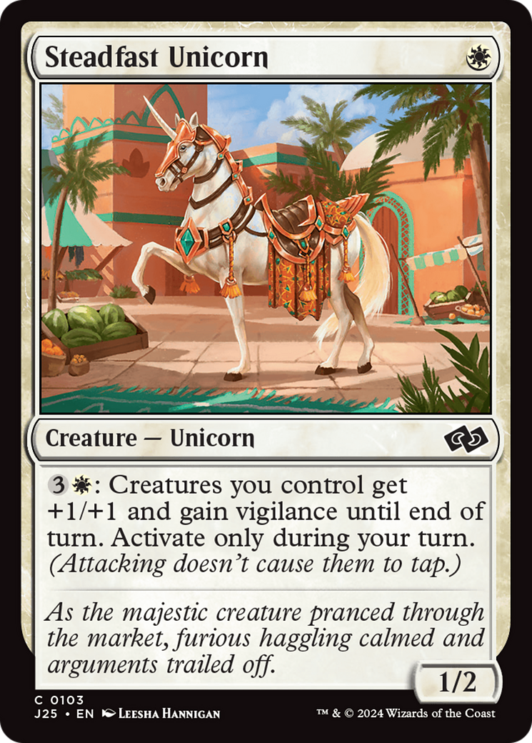 Steadfast Unicorn [Foundations Jumpstart] | Tabernacle Games