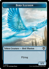 Dragon Elemental // Bird Illusion Double-Sided Token [Outlaws of Thunder Junction Commander Tokens] | Tabernacle Games