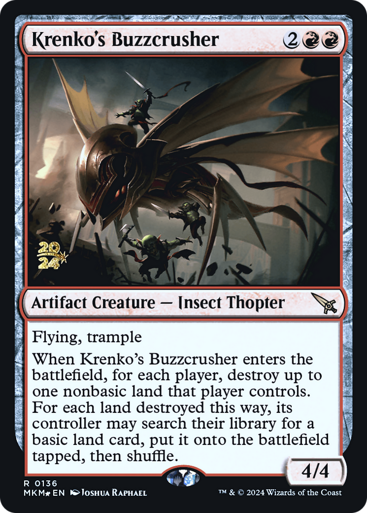 Krenko's Buzzcrusher [Murders at Karlov Manor Prerelease Promos] | Tabernacle Games