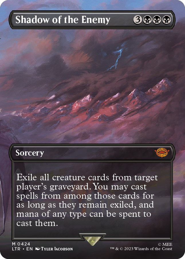 Shadow of the Enemy (Borderless Alternate Art) [The Lord of the Rings: Tales of Middle-Earth] | Tabernacle Games